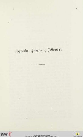Ingenheim, Hohenhardt, Leibenstadt