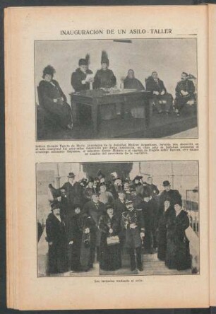 Inauguración de un asilo-taller - [Ilustración]
