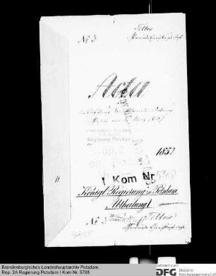 Einführung der Gemeindeordnung (Gesetz vom 11. März 1850) in Teltow