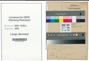 Entnazifizierung Bernhard Lange , geb. 30.09.1898 (Vermessungsbeamter)