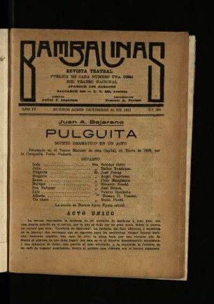 Pulguita : boceto dramático en un acto