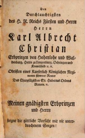 Lehrbuch für die Land- und Haußwirthe in der pragmatischen Geschichte der gesamten Land- und Haußwirthschafft des Hohenlohe Schillingsfürstischen Amtes Kupferzell