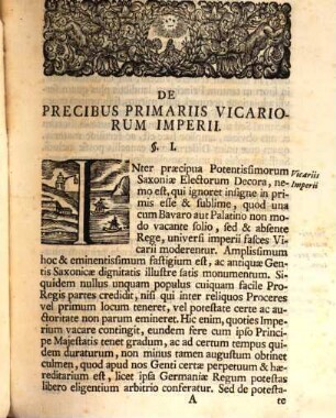 Rectore Magnificentissimo, ... Dn. Friderico Avgvsto Principe Regio Etr. Dissertationem Jvris Pvblici De Precibvs Primariis Vicariorum Imperii