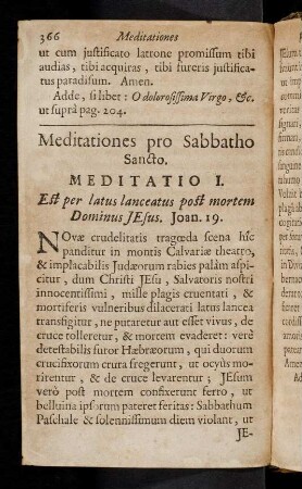 366-373, Meditationes pro Sabbatho Sancto