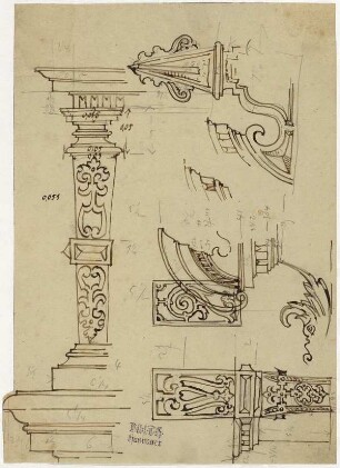 Gebäude in Lübeck, Pilaster, Verzierungen