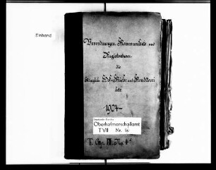 Verordnungen, Registraturen, Kommunikate wegen der Schlossküche und Hofkonditorei, Band c