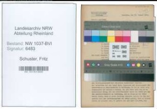 Entnazifizierung Fritz Schuster , geb. 02.10.1894 (Firmeninhaber)