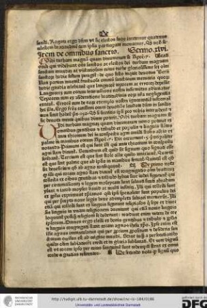 Item de omnibus sanctis, sermo xlvi.