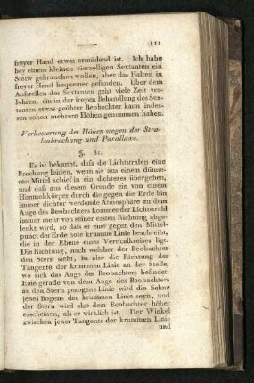 Verbesserung der beobachteten Höhen