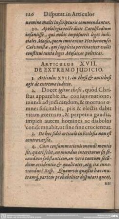Articulus XVII. De Extremo Judicio