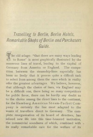 Travelling to Berlin, Berlin Hotels, Remarkable Shops of Berlin and Purchasers Guide