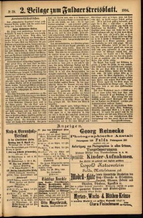 Dritte Ausgabe vom Samstag, den 31. März 1894.