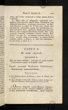 107-126, Caput X. De nono Articulo.
