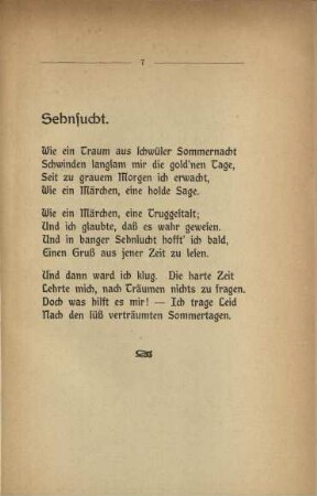 Sehnsucht.