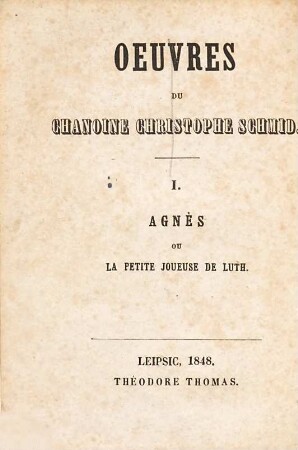 Agnès Ou La Petite Joueuse De Luth
