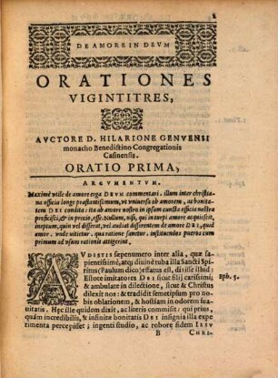 Orationes viginti tres de amore erga Deum