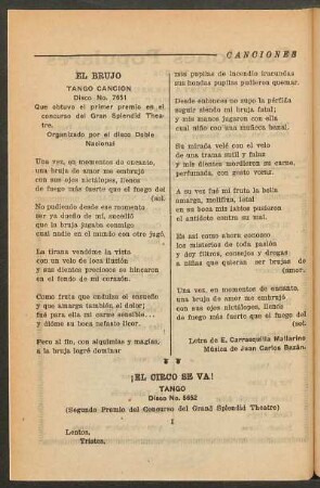 ¡El circo se va! : Tango