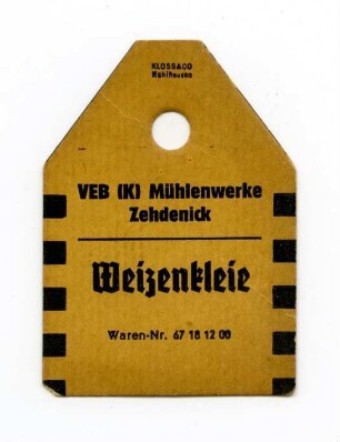 VEB (K) Mühlenwerke Zehdenick