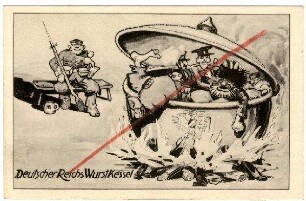 Kriegs Karte Nr. K. 54: Deutscher Reichswurstkessel (verboten)