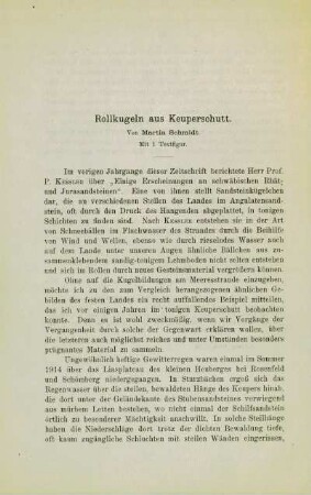 Rollkugeln aus Keuperschutt