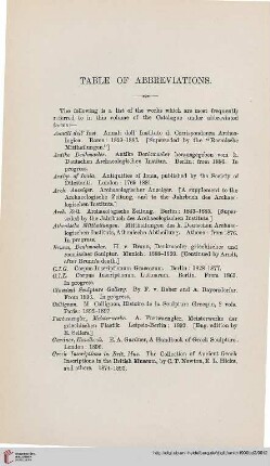 Table of Abbreviations