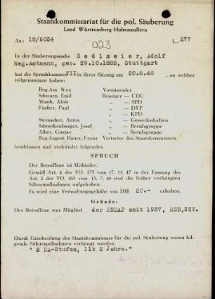 Sedlmeier, Adolf
