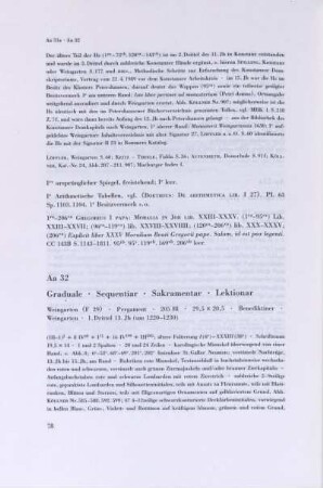 Aa 32. Graduale, Sequentiar, Sakramentar, Lektionar