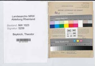 Entnazifizierung Theodor Beykirch , geb. 17.06.1903 (Verwaltungsangestellter)