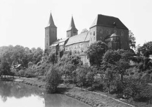 Schloss Rochlitz, Außenansicht mit Kapelle von Südosten