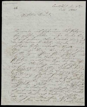 Brief von Louis Spohr an Adolf Friedrich Hesse
