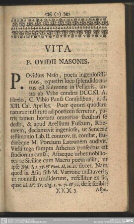 Vita P. Ovidii Nasonis