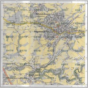 Stadtkarte Düsseldorf in 16 Blättern, Blatt 6476