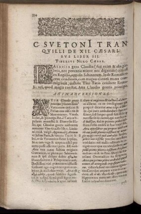 Caesaribus Liber III. Tiberius Nero Cæsar.