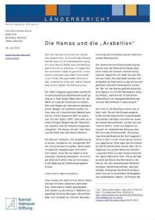 Die Hamas und die "Arabellion"