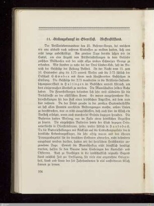 11. Stellungskampf im Oberelsaß. Waffenstillstand