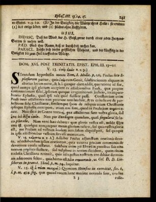 Dom. XVI. Post Trinitatis. Epist. Eph. III. 13-21