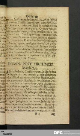 Domin. Post Circumcis.
