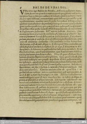 Baldi De Ubaldis Tractatus De Pactis