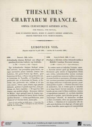 Thesaurus Chartarum Franciae