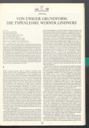 Von ewiger Grundform