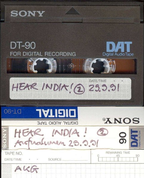 Hear India! 2. recordings 29.9.91