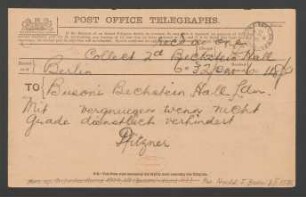 Telegramm an Ferruccio Busoni : 05.12.1904