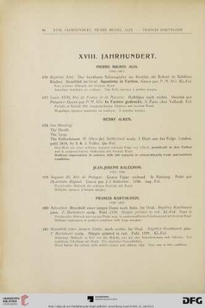 XVIII. Jahrhundert (Nr. 676-825)