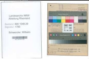 Entnazifizierung Wilhelm Schaenzler , geb. 10.01.1886 (Beamter)