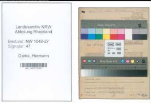 Entnazifizierung Hermann Garke , geb. 26.09.1890 (Angestellter)