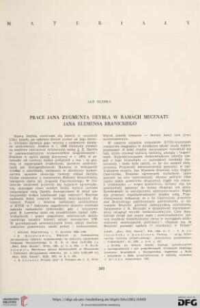 Prace Jana Zygmunta Deybla w ramach mecenatu Jana Klemensa Branickiego