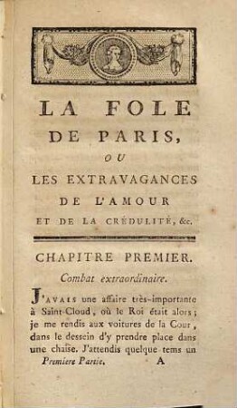 La Fole De Paris, Ou Les Extravagances De L'Amour Et De La Crédulité, 1