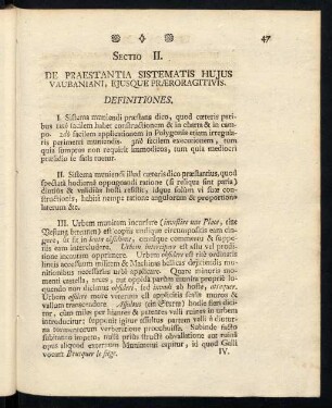 47-92, Sectio II. De Praestantia Sistematis Hujus Vaubaniani, Ejusque Praeroragitivis.