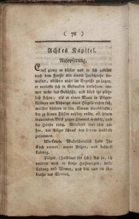 Achtes Kapitel. Aufopferung.