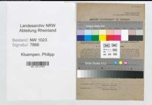 Entnazifizierung Philipp Kluempen , geb. 07.09.1919 (Angestellter)